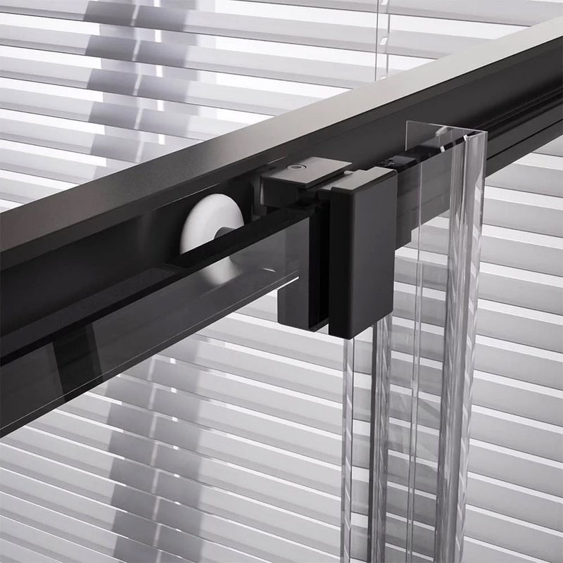 Душевой уголок Veconi Premium Trento PTC-20B 120x90, профиль черный матовый, стекло прозрачное