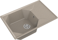Комплект Мойка GranFest Unique GF-U-740L песочная + Измельчитель Bone Crusher BC 810-SL Slim Line