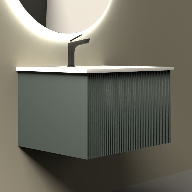 Тумба с раковиной La Fenice Terra 60 серая
