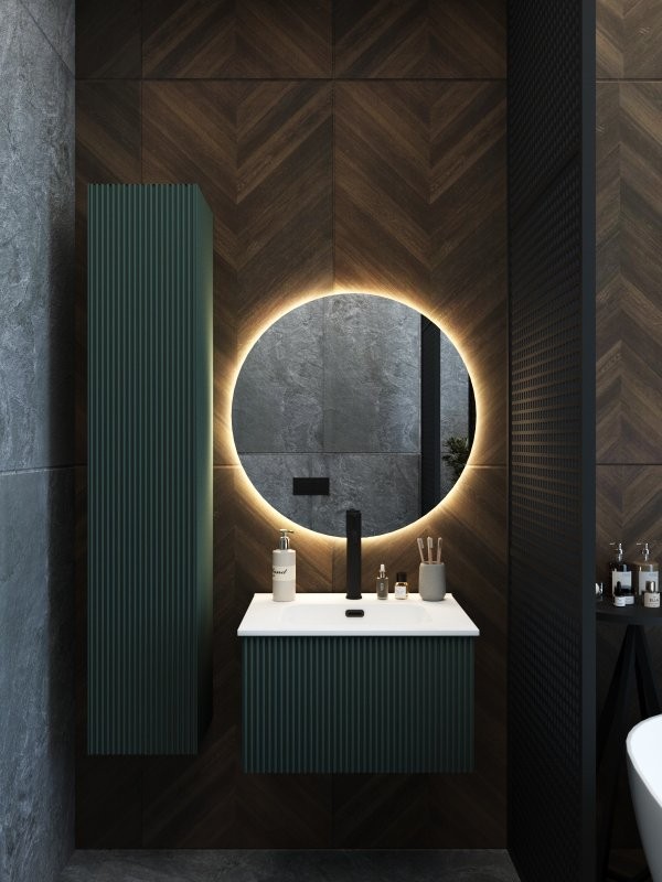 Тумба с раковиной La Fenice Terra 60 серая