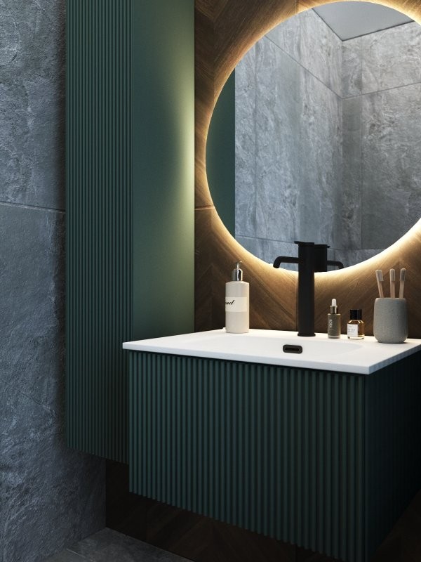 Тумба с раковиной La Fenice Terra 60 серая