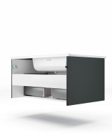Тумба с раковиной La Fenice Terra 60 серая