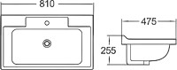 Мебельная раковина Comforty 9335-80 80 см