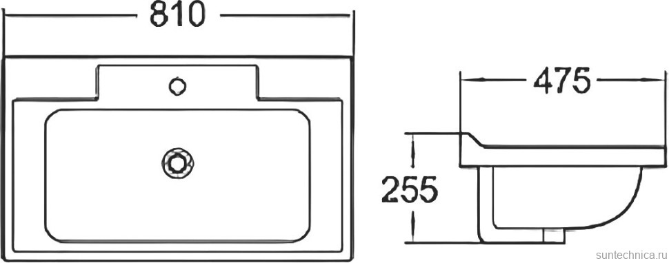 Мебельная раковина Comforty 9335-80 80 см