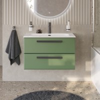 Тумба под раковину без столешницы Cezares Eco Cer-N 80 фисташковый софт, ручки серые