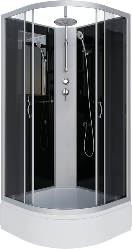 Душевая кабина Niagara Classic NG-3502-14BKT 100х100 см, без крыши, с тропическим душем