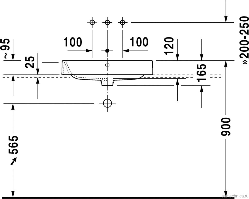 Накладная раковина Duravit Happy D 2314600000