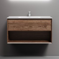 Тумба с раковиной Sancos Marmi 1.0 90 дуб чарльстон, раковина CN7002