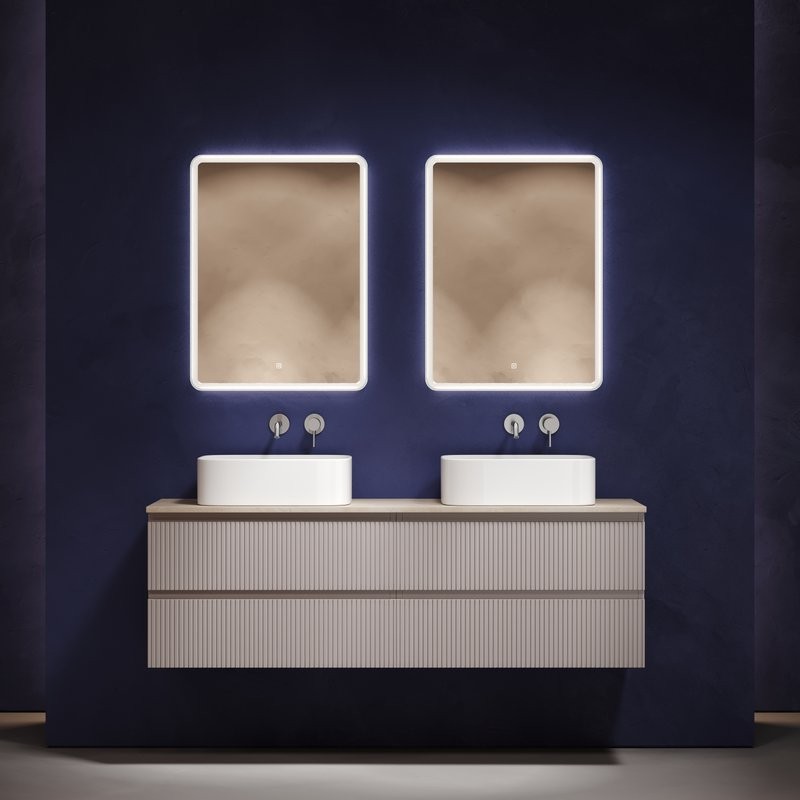 Тумба с раковиной Sancos Snob T 160 doha soft, столешница бежевая TT160A2, раковина CN6052