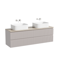 Тумба с раковиной Sancos Snob T 160 doha soft, столешница бежевая TT160A2, раковина CN6052