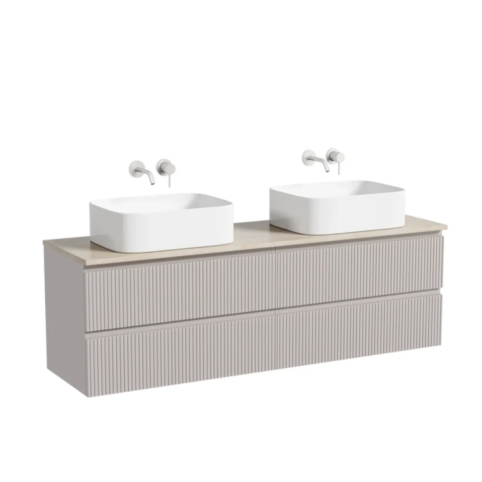 Тумба с раковиной Sancos Snob T 160 doha soft, столешница бежевая TT160A2, раковина CN6052