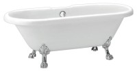 Акриловая ванна BelBagno BB21 175x80 см, отдельностоящая, белая, овальная, на ножках