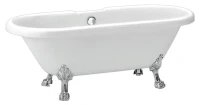 Акриловая ванна BelBagno BB21 175x80 см, отдельностоящая, белая, овальная, на ножках