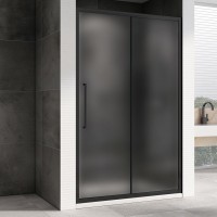 Душевая дверь в нишу Abber Schwarzer Diamant AG30160BMH 160 см, профиль черный, стекло матовое
