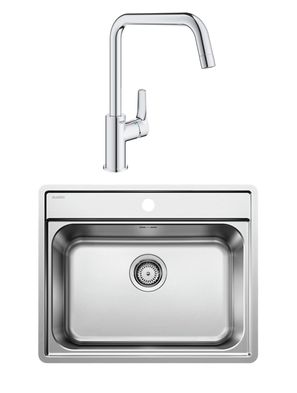 Комплект Мойка Blanco Lemis 6-IF 525108 + Смеситель Grohe Eurosmart