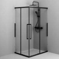 Душевой уголок AM.PM Func W84G-403-12090-BT 120х90 см, профиль черный матовый