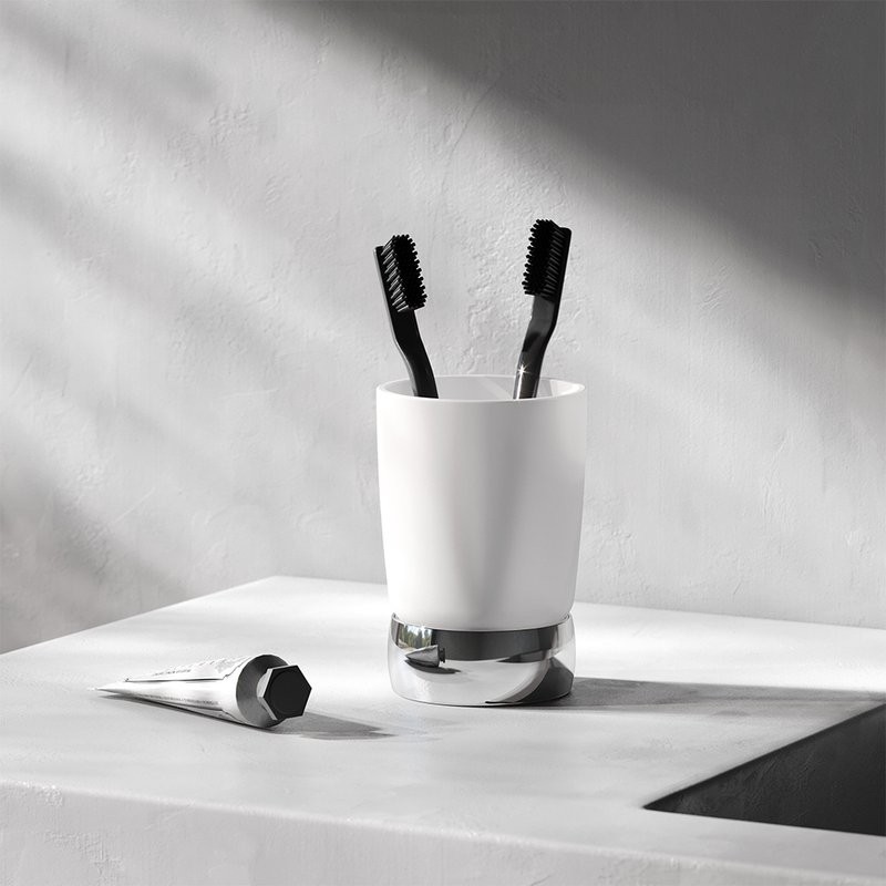 Стакан для зубных щеток AM.PM Sensation A3031300 хром, стеклянный