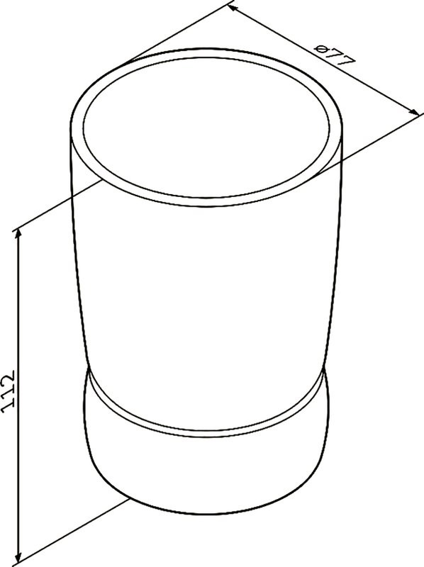 Стакан для зубных щеток AM.PM Sensation A3031300 хром, стеклянный