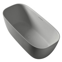 Ванна из искусственного камня AltroBagno Luciana 090224 170x80 см, отдельностоящая, овальная, на ножках, с донным клапаном