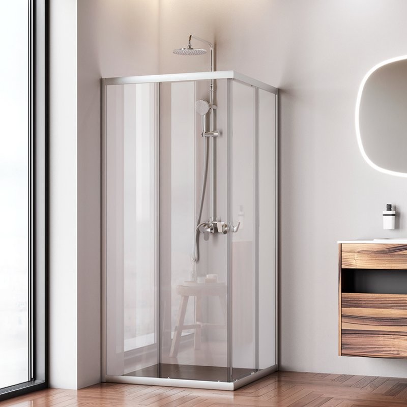 Душевой уголок AM.PM Sunny W87G-403-9090-MT 90x90 см, серебро