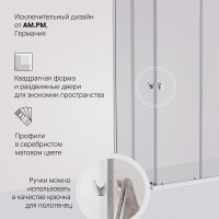 Душевой уголок AM.PM Sunny W87G-403-9090-MT 90x90 см, серебро