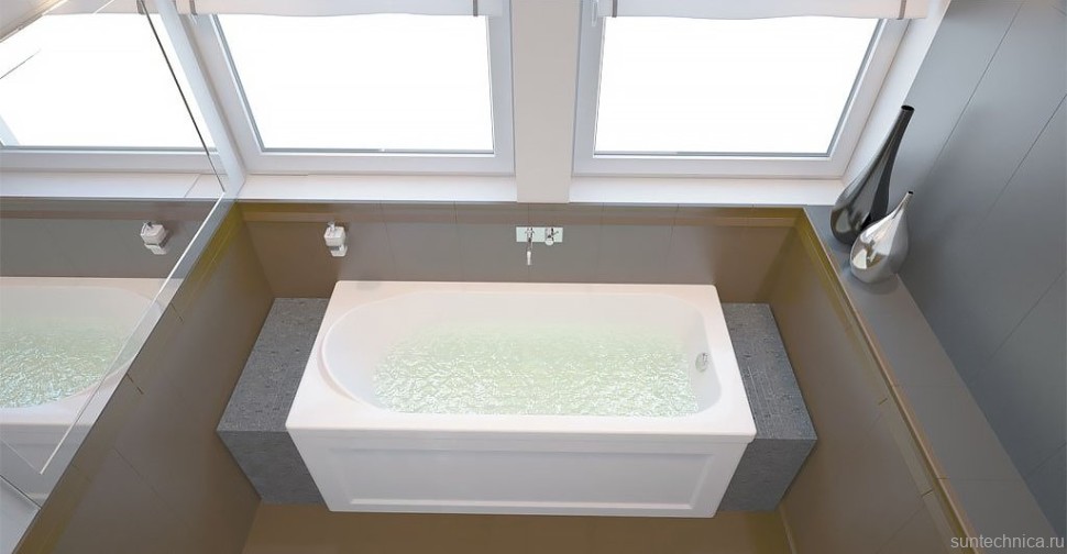 Акриловая ванна Aquanet West 150x70 см, пристенная, белая, с каркасом, с обрезным экраном