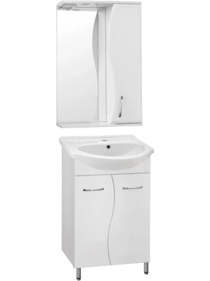 Мебель для ванной комнаты Style Line Эко Стандарт №12 50, напольная, белая