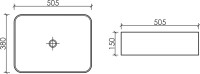 Накладная раковина Ceramicanova Element CN6052MDH темный антрацит матовая