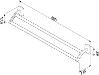 Держатель для полотенец AM.PM Tender A45A326400 хром Держатель для полотенец AM.PM Tender A45A326400 хром