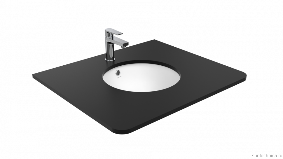 Раковина встраиваемая снизу Creavit Mare MA037-00CB00E-0000 44 глянцевая белая, круглая