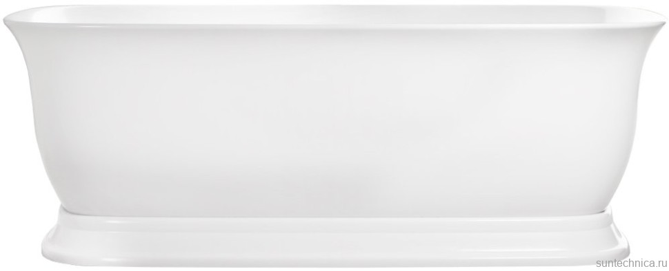 Акриловая ванна BelBagno BB400-1700-800 без опоры 170x80 см, отдельностоящая, белая, овальная, со сливом-переливом