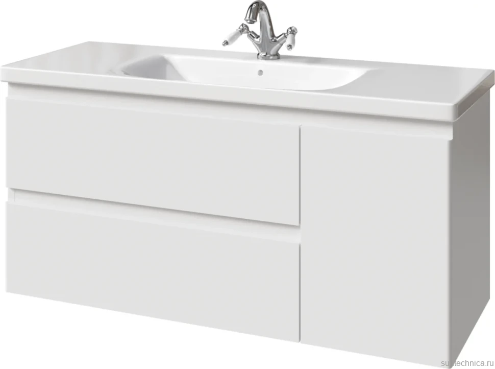 Тумба с раковиной Caprigo Forte 120 R белая
