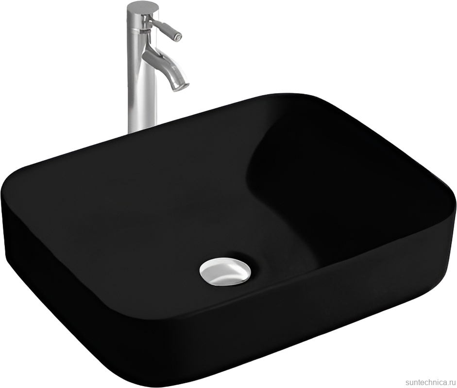 Накладная раковина AQUATEK Вега AQ5515-MB матовая черная