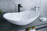 Накладная раковина GID Lago Ws9811 61 под глянцевый камень, овальная, фаянс