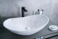 Накладная раковина GID Lago Ws9811 61 под глянцевый камень, овальная, фаянс