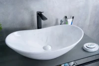 Накладная раковина GID Lago Ws9811 61 под глянцевый камень, овальная, фаянс