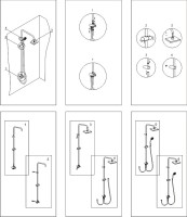 Душевой комплект Термостат Wasserkraft Berkel 4811 для ванны с душем + Стойка A017