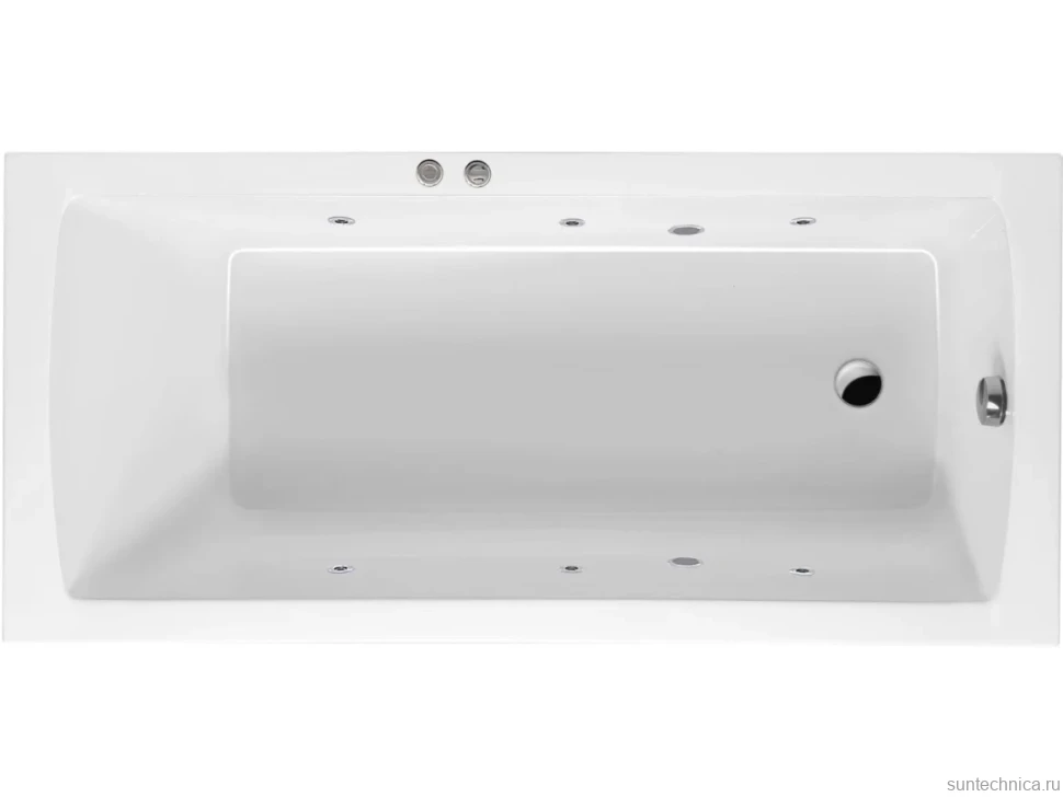 Акриловая ванна Excellent Aquaria WAEX.AQU15.SOFT 150x70 см, левая, встраиваемая, с гидромассажем, белая, с каркасом, со сливом-переливом