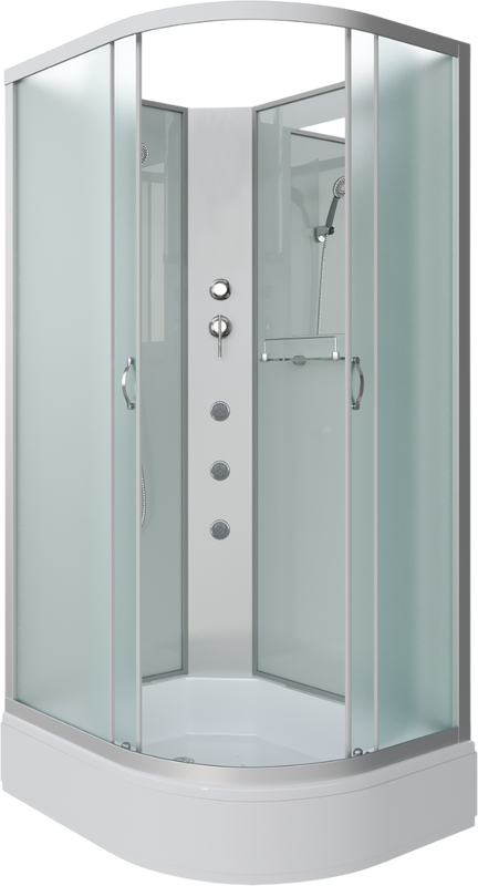 Душевая кабина Niagara Classic NG-33084-14LBKG 100х80 см, без крыши, с гидромассажем