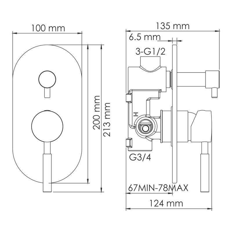 Душевой комплект Смеситель Wasserkraft Main 4141 + Гарнитур Paffoni Master ZDUP094CR + Излив A018