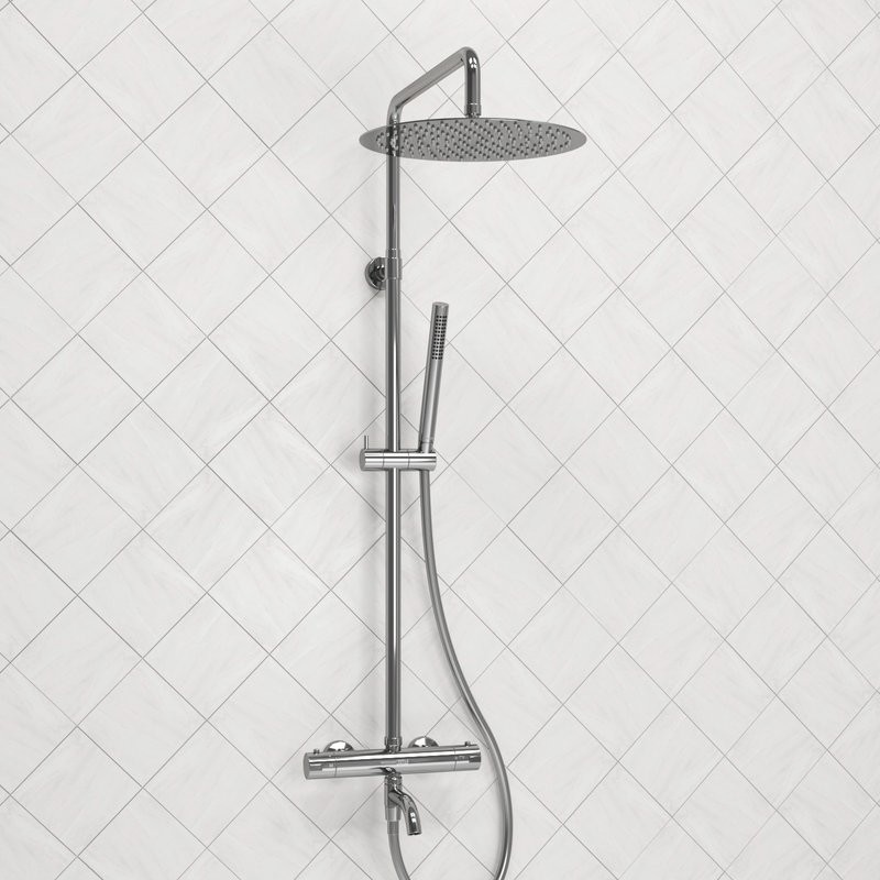 Душевая стойка Wasserkraft Berkel A188.116.137.087.CH Thermo с термостатом, хром