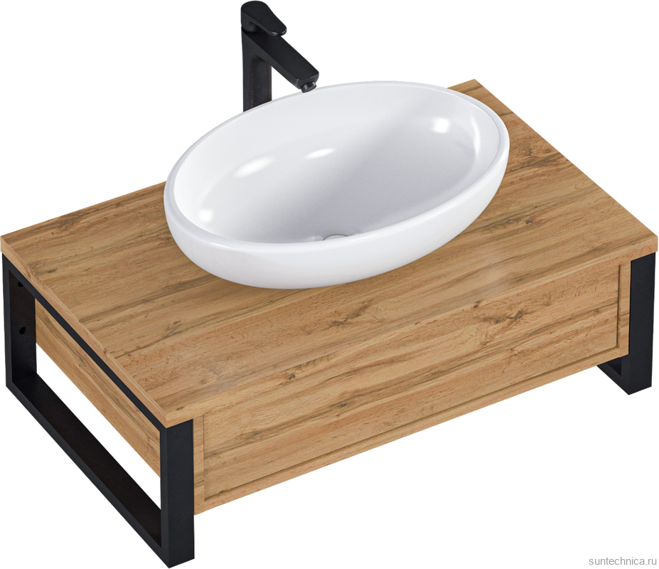 Мебель для ванной комнаты 1MarKa Grunge Loft 80 дуб вотан