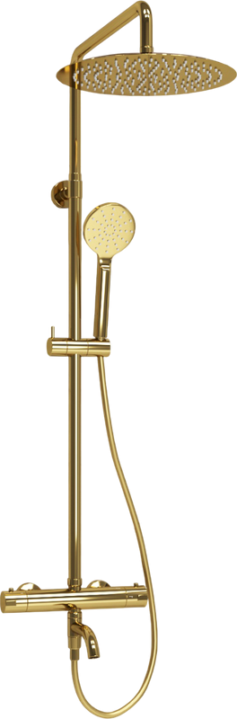 Душевая стойка Wasserkraft Sauer A188.263.207.PG Thermo с термостатом, золото