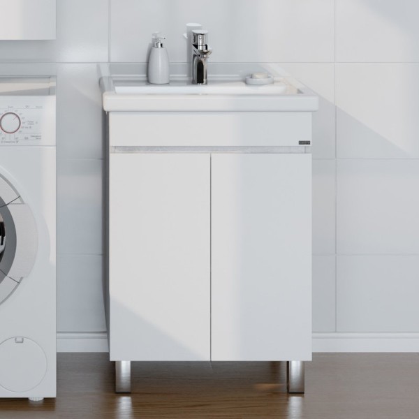 Тумба с раковиной СаНта Марс 60 напольная, светлая