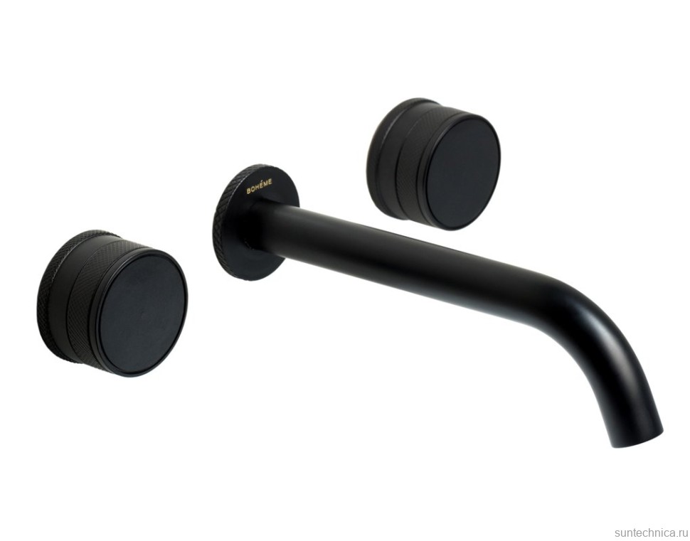 Смеситель для раковины Boheme Prestige 152-2-B-PR С ВНУТРЕННЕЙ ЧАСТЬЮ, черный