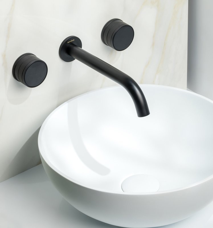 Смеситель для раковины Boheme Prestige 152-2-B-PR С ВНУТРЕННЕЙ ЧАСТЬЮ, черный