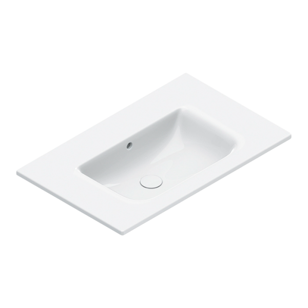 Раковина подвесная Catalano Italy 0720810001 80х50 глянцевая белая, прямоугольная