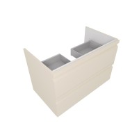 Тумба с раковиной AQUATEK Вега 80 подвесная, 2 ящика, капучино светлый