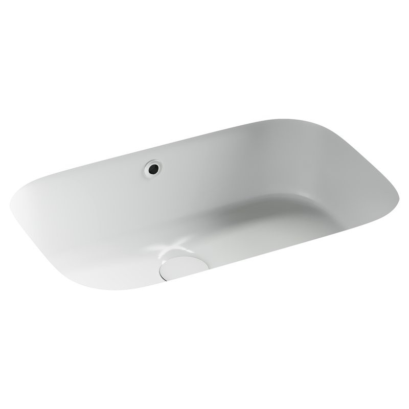 Раковина встраиваемая снизу Ceramicanova Era CN15006 57 глянцевая белая, прямоугольная