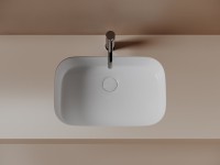 Раковина встраиваемая снизу Ceramicanova Era CN15006 57 глянцевая белая, прямоугольная